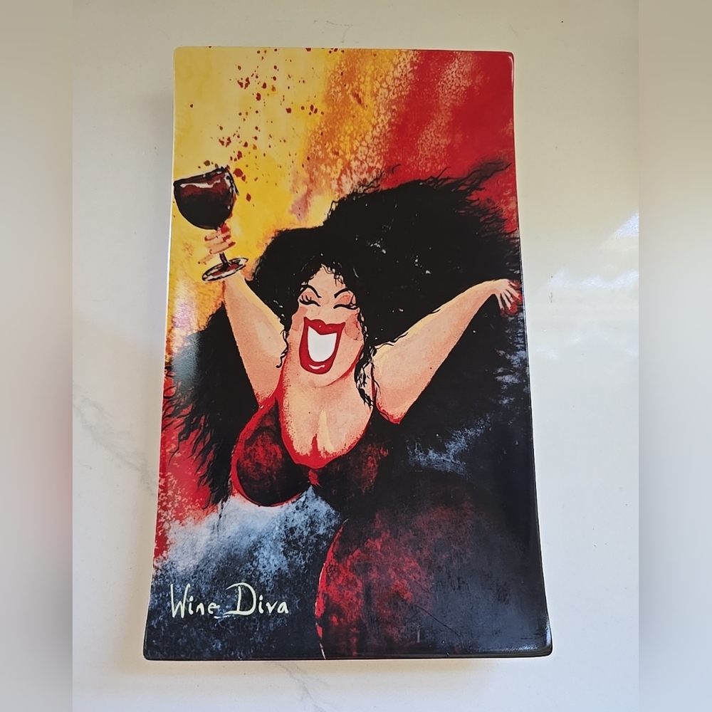 Wild‎ Women "Wine Diva" Jill Neal Platter Plate